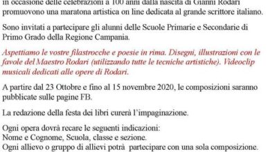 Photo of AVELLA. Festa dei Libri e dei Fumetti. Omaggio a Gianni Rodari 23 ottobre – 15 novembre 2020