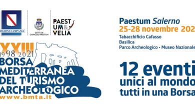 Photo of Borsa Mediterranea del Turismo Archeologico: La XXIII edizione si svolgerà da giovedì 25 a domenica 28 novembre 2021 a Paestum