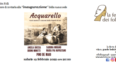 Photo of Nola / Festa dei Folli: inaugurazione nuova sede e avvio della Rassegna Teatrale VISIONI