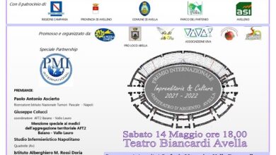 Photo of Viatico di ripresa post-pandemica: Avella onora la cultura e l’imprenditoria il 14 maggio, con la consegna dell’Anfiteatro d’Argento 2022 al “Biancardi”