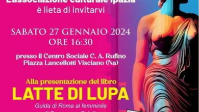 Photo of Visciano / Centro Sociale “C.A. Rufino”: Francesca Faiella presenta “Latte di Lupa, guida di Roma al femminile”