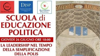 Photo of “Scuola di Educazione Politica”: Ultima lezione del percorso di studi il 26 giugno