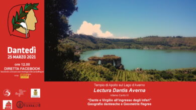 Photo of Dantedì la Lectura Dantis Averna del professor Andrea Mazzucchi sul Lago d’Averno