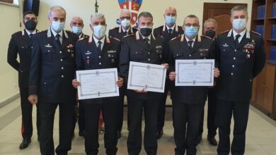 Photo of AVELLINO – MEDAGLIA MAURIZIANA AL MERITO PER I LUOGOTENENTI CARICA SPECIALE DEI CARABINIERI FRESA, FINALE E MOSCHELLA