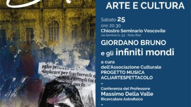 Photo of Nola\ Un recital filosofico su Giordano Bruno con l’astrofisico Massimo Della Valle