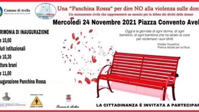 Photo of Avella: Una “Panchina Rossa” per dire “no” alla violenza sulle donne