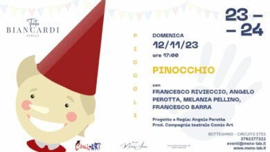Photo of Avella / Teatro “Biancardi”: La Compagnia Teatrale Comic Art presenta “Pinocchio”
