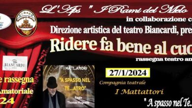 Photo of Avella: Al via la Rassegna “Ridere fa bene al cuore” al Teatro Comunale “Biancardi”